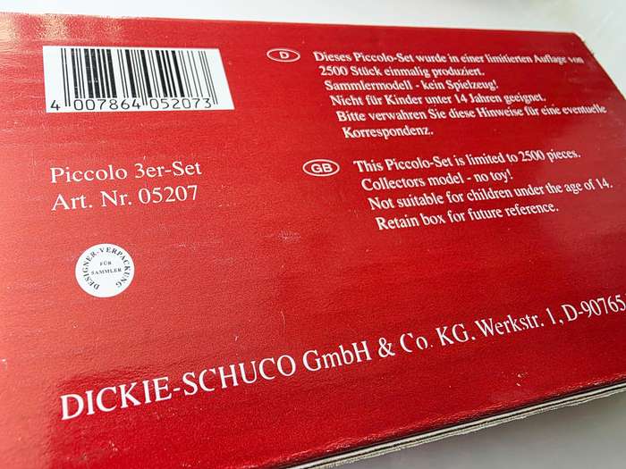 SCHUCO PICCOLO SET 2002 - LIMITED EDITION IN WOODEN DISPLAY BOX - RARE COLLECTOR'S ITEM!