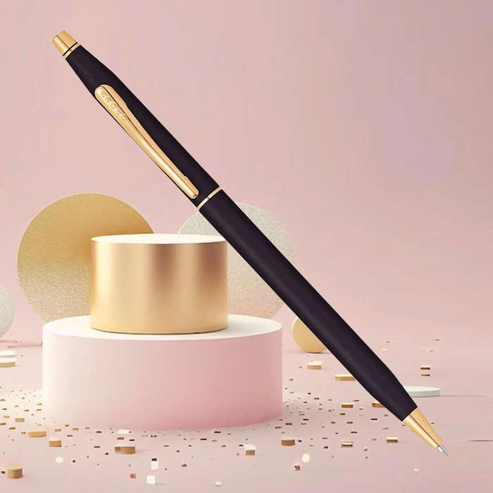 Cross Classic Century Black & Gold , Sleek & Elegant Premium Luxury Ballpoint Pen - with Gift Box -