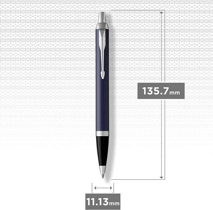 Parker IM Ballpoint Pen, Matte Blue with Medium Point Black Ink Refill