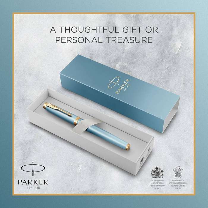 PARKER IM RITUAL ROLLERBALL PEN M NIB  GREEN GT - BLUE INK