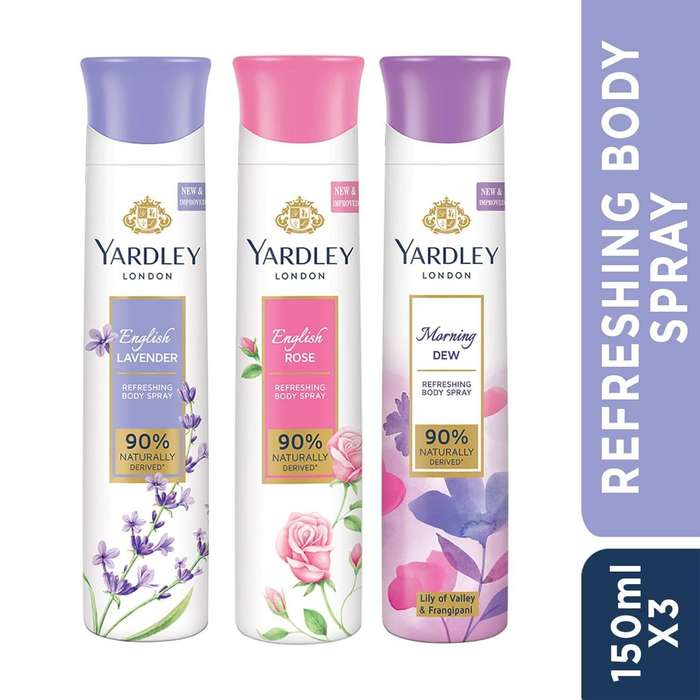 Yardley London Refreshing Deo Body Spray Tripack For Women