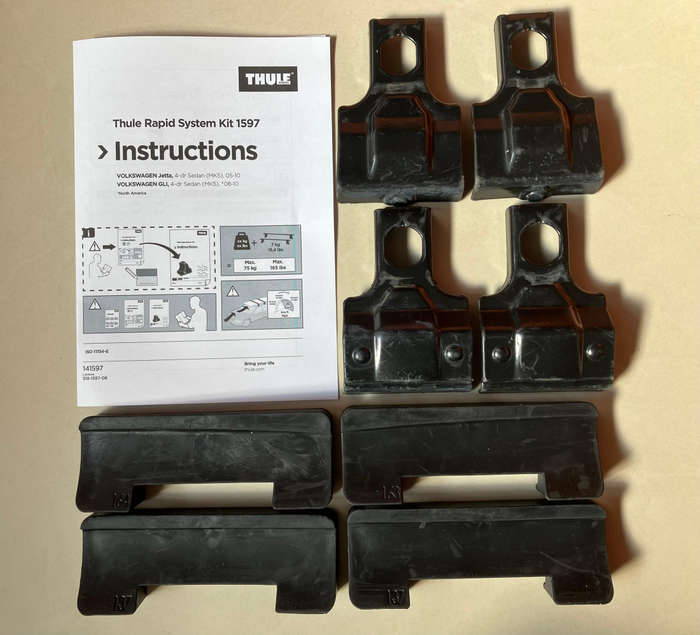 Thule 1597 fit kit for VW Jetta and GLI