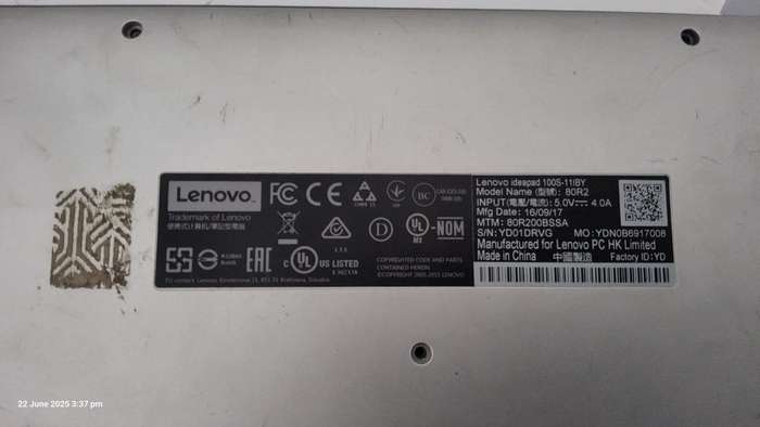 Small Non-Working Lenova Laptop with Charger for R590