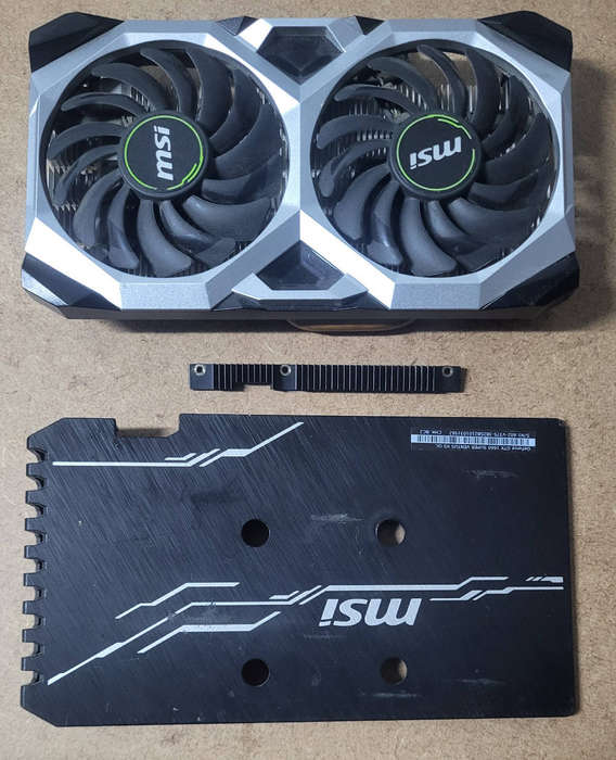 MSI GTX 1660 Super fan and heatsink