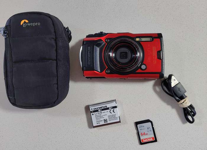 Olympus Tough TG6  (4K video, shoots RAW and JPEG, wifi, GPS etc)