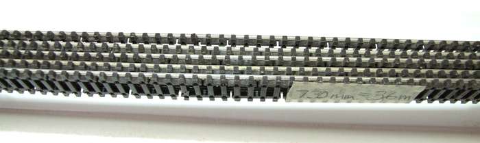 PECO N: This 5pc 730mm Long Nickel Silver Flex Track is in Fair Used Condition.(England)