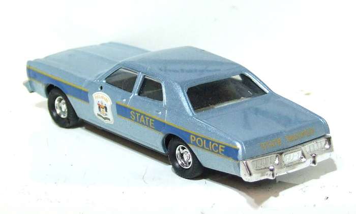 BUSCH HO: Highly Detailed Dodge Plymouth State Police Car  in  Fair Un-Boxed Condition.