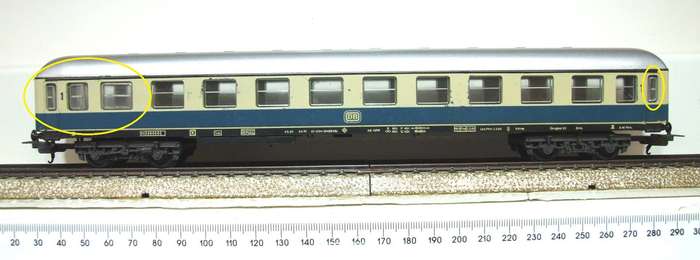 LIMA HO: DB Blue Train Passenger Coach in Fair, Repaired Un-Boxed condition(Italy)