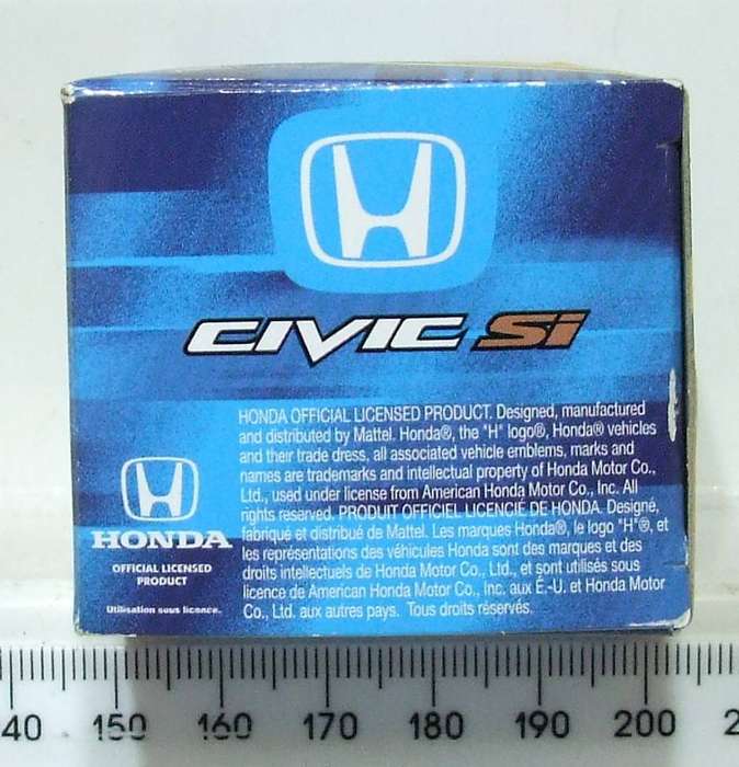 HOT WHEELS HO: Highly Detailed HONDA CIVIC Si  in Like New Boxed Condition.
