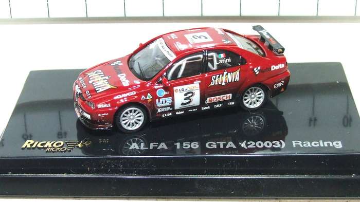 RIKCO HO: Highly Detailed ALFA 156 GTA RACING 2003  in Like New Boxed Condition.