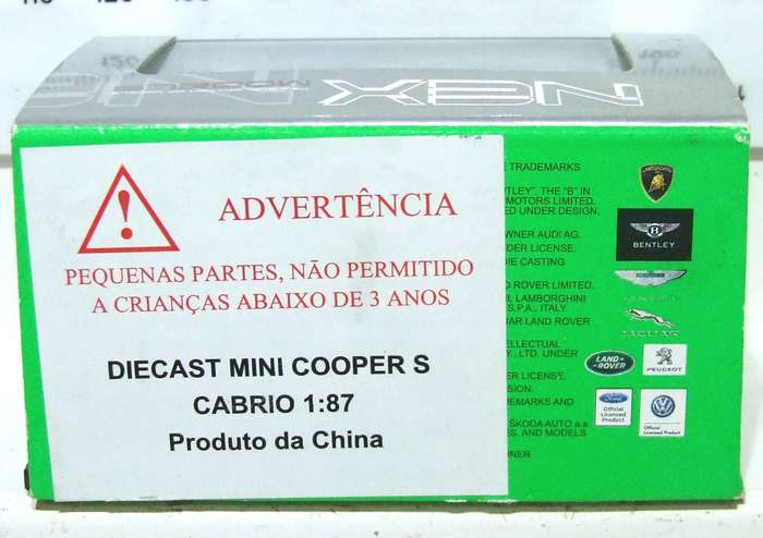 WELLY HO: Highly Detailed Mini Cooper Cabrio  in Like New Boxed Condition.