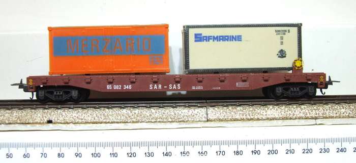 LIMA HO: SAR Container Carrier with Load in Good Un-Boxed Used Condition (Italy)