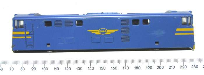 LIMA HO: Blue SAR `Blue Train` E5 Loco Body in Fair Condition for Parts or Repair.(Italy)