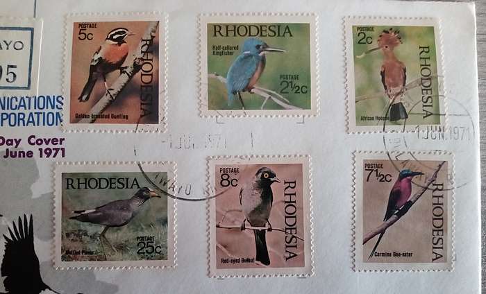 1971 Addressed Rhodesia First Day Cover. Birds of Rhodesia.