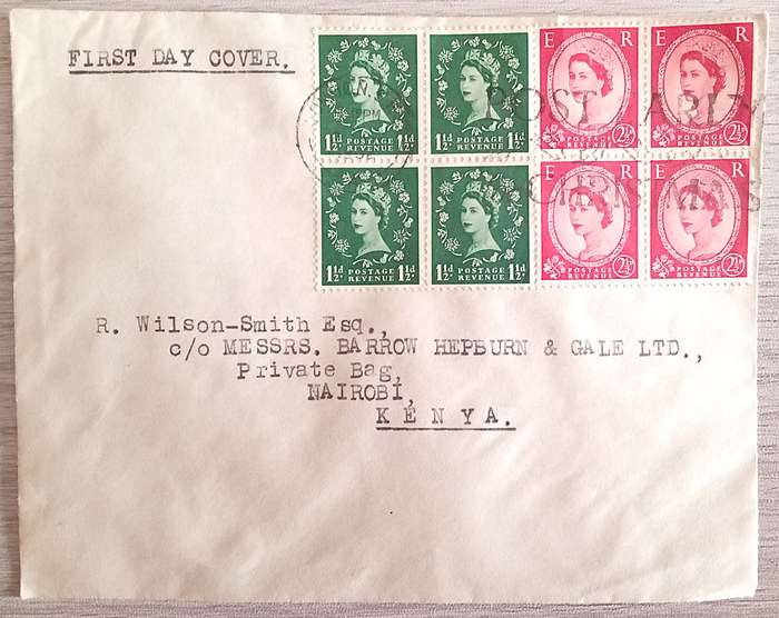 England 1952 FDC new issue of new values 5 Dec 1952