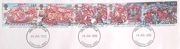 England 1988 Addressed FDC The Armada 1588.