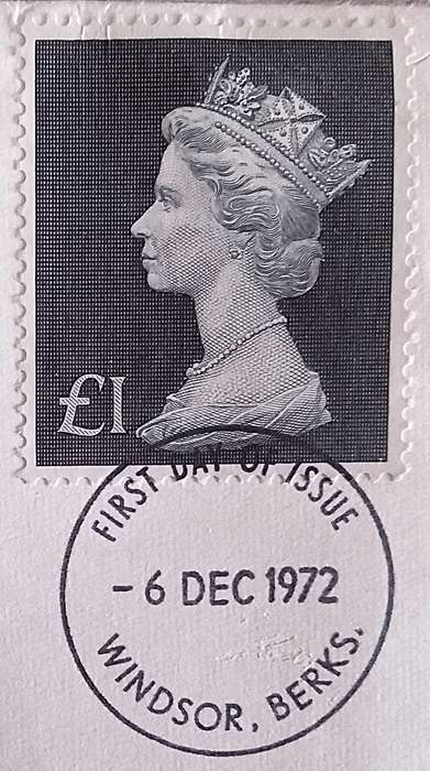 England 1972 Addressed FDC New High Value Definitive.