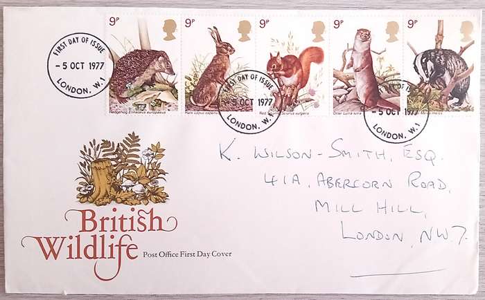 England 1977 Addressed FDC British Wildlife.