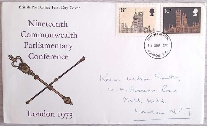 England 1973 Addressed FDC Nineteenth Commonwealth Parliamentary Conference London 1973..
