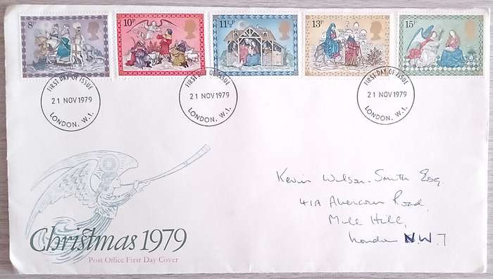 England 1979 Addressed FDC Christmas 1979.