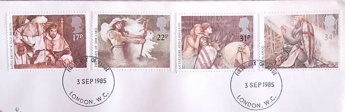 England 1985 Addressed First Day Cover Arthurian LegendS.