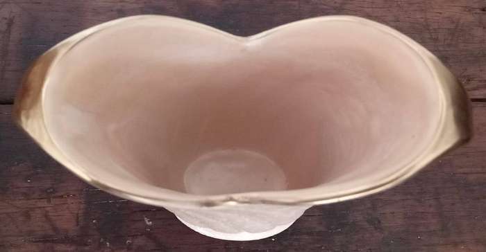 Crown Devon vases Pair of Swirl handles Design of different heights.
