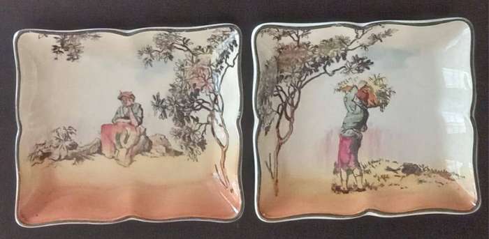 Royal Doulton Pair of Gipsies rectangular plates