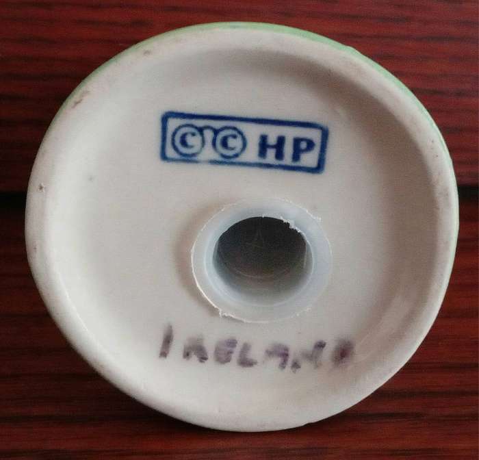 Irish salt pot in the shape of a shephard