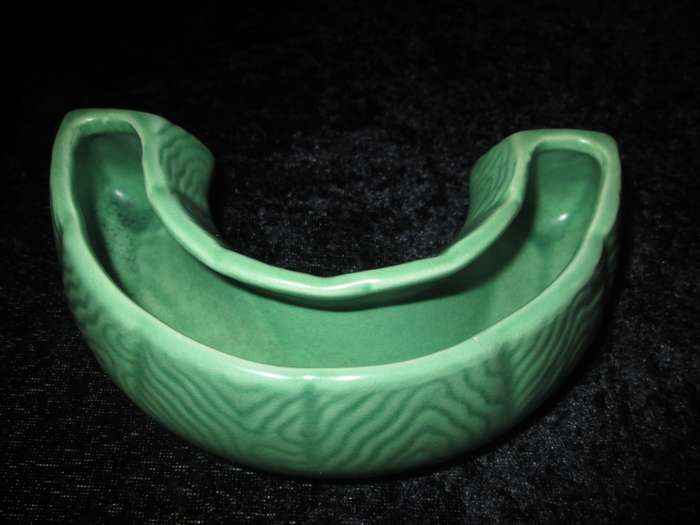 Vintage Green Half Circle Sylvac England Flower or Posy Vase