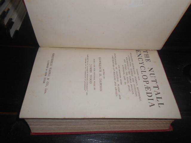 The Nuttall Encyclopedia Edited By: Lawrence H. Dawson  - Frederick Warne & Co