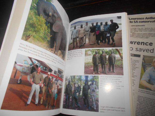 Last Rhinos,  One Man`s Battle to Save a Species - L Anthony  &  newspaper clippings - elephant man