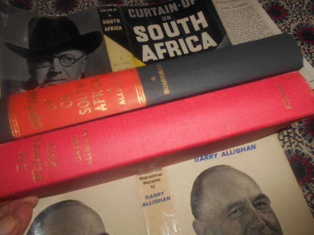 2 GARRY ALLIGHAN  books - THE WELENSKY STORY (Rhodesia) &  CURTAIN UP ON SA