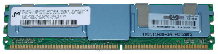 1GB 2Rx8 PC2-5300F-555-11-B0 DDR2 ECC Server Memory