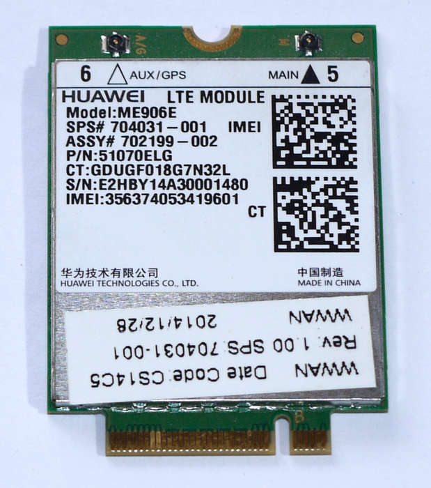 Huawei Wireless adapter ME906E NGFF 4G LTE 704031-001