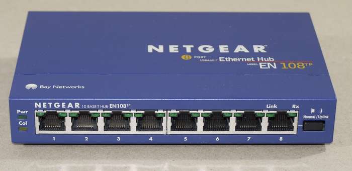 Netgear EN-108TP 10-Base T-Ethernet Hub 8-Port