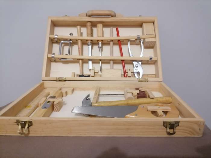 Children's Tool Set Carpenter Maintenance Tool Box Real Tools