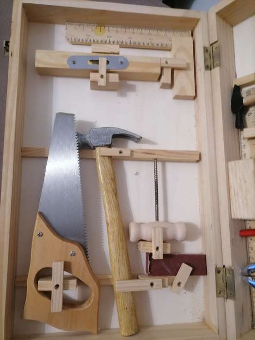 Children's Tool Set Carpenter Maintenance Tool Box Real Tools