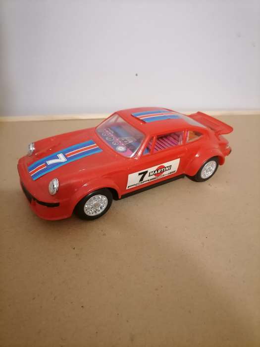 1989 - Vintage Porsche 934 Turbo Bumb & Go Martini Car By Corsa A Batt 11" Hong Kong 100% WORKING