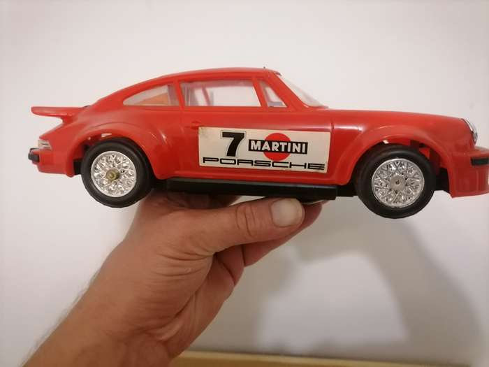 1989 - Vintage Porsche 934 Turbo Bumb & Go Martini Car By Corsa A Batt 11" Hong Kong 100% WORKING