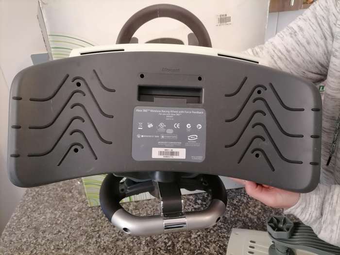 Microsoft Xbox 360 Wireless Racing Steering Wheel, Pedals, Clamp Mounting - BOOKLET - VERY RARE
