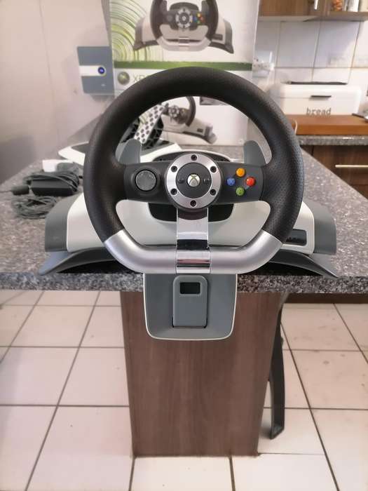 Microsoft Xbox 360 Wireless Racing Steering Wheel, Pedals, Clamp Mounting - BOOKLET - VERY RARE