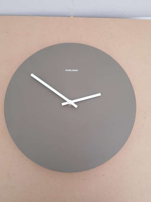 KARLSSON Wall Clock Colour Splash Moss - HIGH END BIRCHWOOD - 100 % WORKING - LIKE NEW