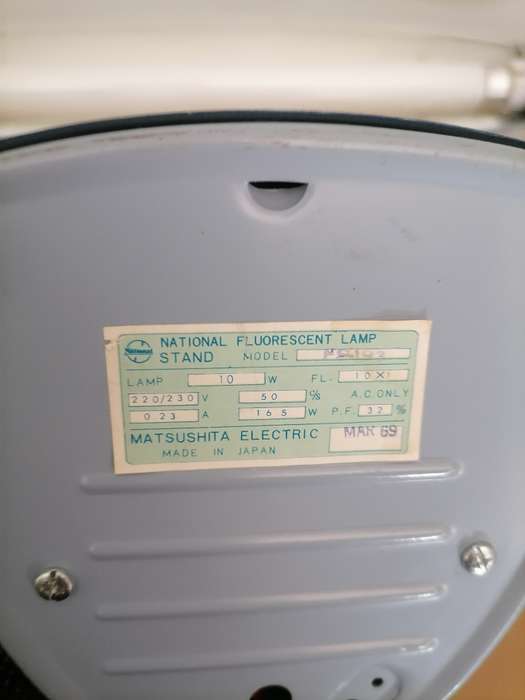 1960's Retro Rare Working Matsushita National Fluorescent Lamp Stand 1960s - 100% WORKING AMAZING CO