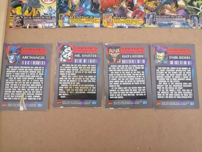 14 Bundel - 10 FLEET ULTA X MEN 1996 CARDS VG + - 4 1992 STRYFE'S STRIKE FILE CARDS - VG