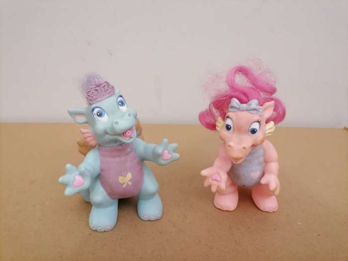 Vintage 1993 Galoob My Magic Kissing Dragon Cheery and SMOOCHER Squirt