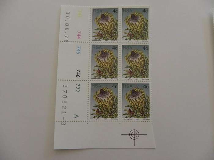 RSA 3rd Definitive Series (1977) - 4c Mint Control Block #722 A-Block Dated 30.06.78