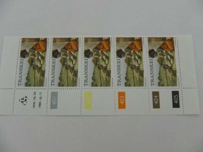 Transkei 1st Definitive Series (1976) - 5c Mint Control Block (401 Date 1980-10-13)
