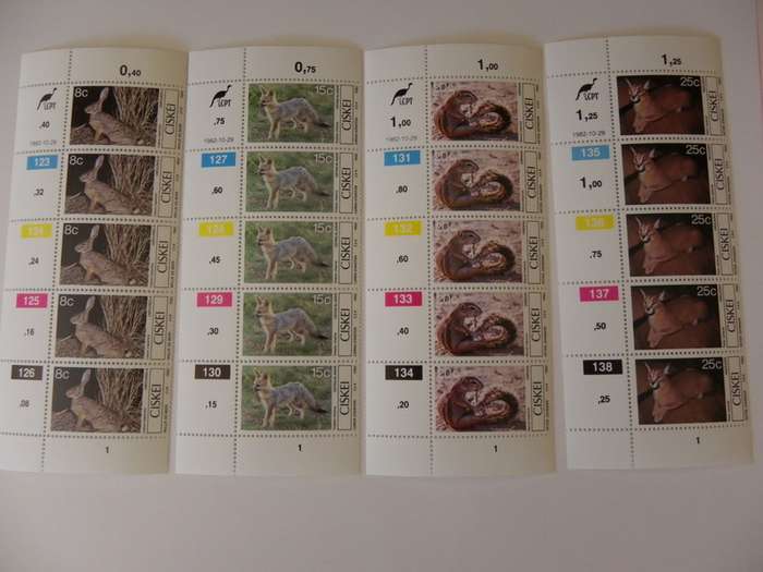 Ciskei 1.04 (1982) - Small Mammals Mint Control Block Set