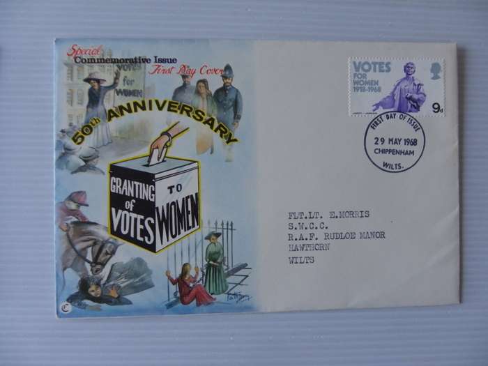 Great Britain (1968) - 50th Anniversary of Grating Women Votes Illustrated FDC