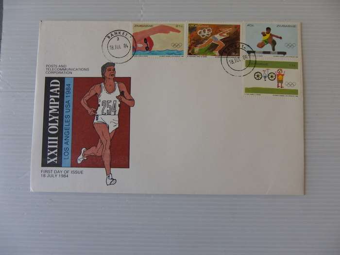 Zimbabwe (1984) - Los Angeles Olympic Games Illustrated FDC